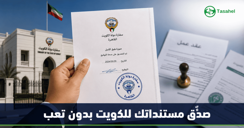 تصديق المستندات من سفارة الكويت في مصر مع تساهيل