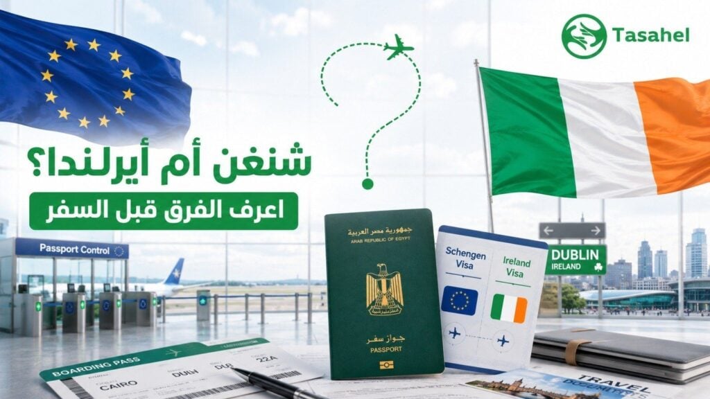 هل تأشيرة شنغن تدخل أيرلندا - دليل تأشيرة أيرلندا للمصريين 2026