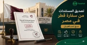 تصديق المستندات من سفارة قطر في مصر — دليل شامل بالأوراق والخطوات والرسوم 2026