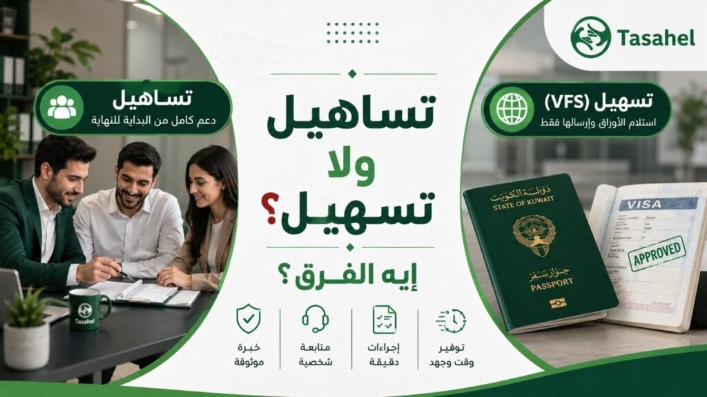 الفرق بين تساهيل وتسهيل VFS في استخراج التأشيرات