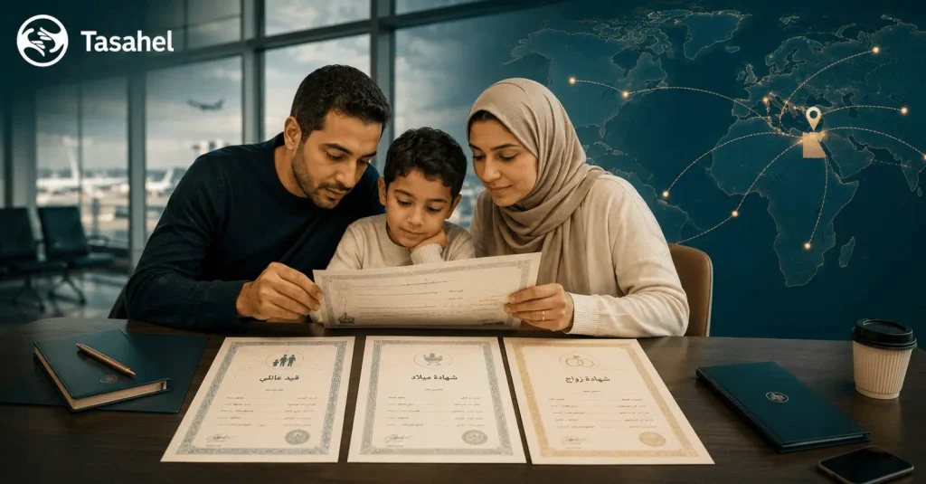 استخراج المستندات للمصريين بالخارج 2026 - شهادة ميلاد وزواج وقيد عائلي
